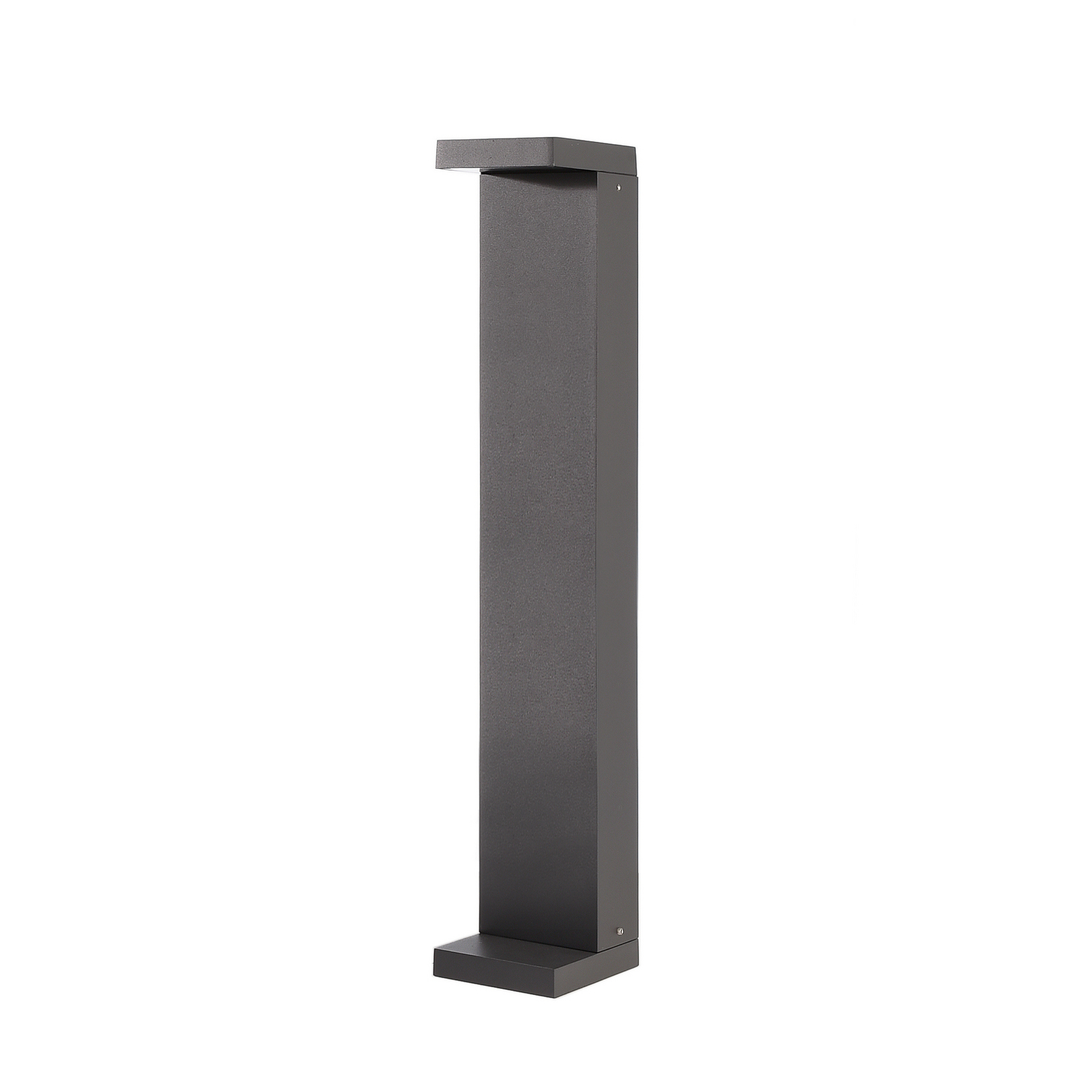 LED sokkellamp Lerna, hoogte 60 cm, aluminium, donkergrijs, CCT